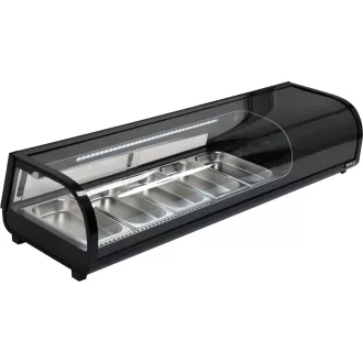 YATO YG-05001 Hűtött vitrin fekete 5X1/3 GN 1350X420X295mm