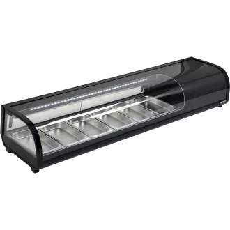 YATO YG-05002 Hűtött vitrin fekete 6x1/3GN 1530x420x295mm