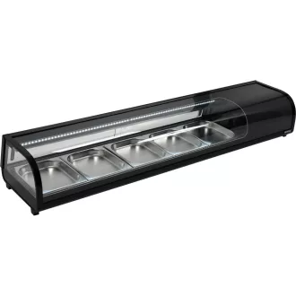 YATO YG-05005 Hűtött vitrin fekete 5x1/2GN 1800x420x295mm