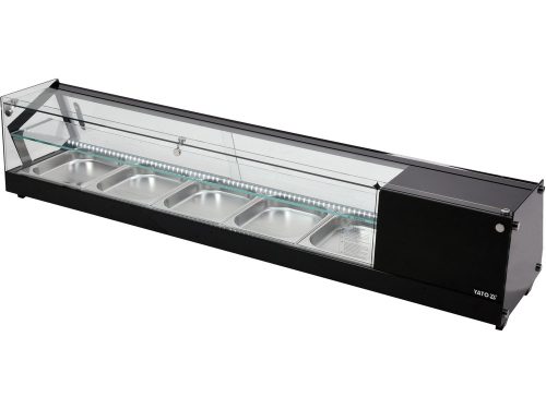 YATO YG-05007 Hűtött vitrin fekete 5x1/2 GN 1750x390x370mm