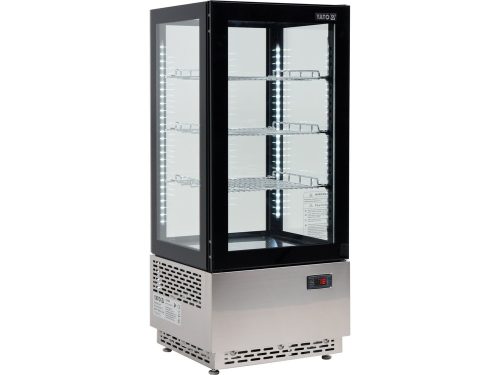 YATO YG-05060 Hűtött vitrin fekete-ezüst 78L 430x390x980mm