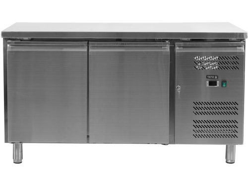 YATO YG-05254 Kétajtós rozsdamentes hűtőasztal 390L 1510x800x845mm