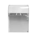 YATO YG-05260 Kétajtós rozsdamentes hűtőasztal üveg tetővel 900x700x850mm