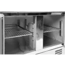 YATO YG-05260 Kétajtós rozsdamentes hűtőasztal üveg tetővel 900x700x850mm