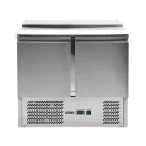 YATO YG-05262 Kétajtós rozsdamentes hűtőasztal rozsdamentes fedéllel 240L 900x700x876mm
