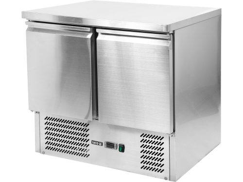 YATO YG-05270 Kétajtós rozsdamentes hűtőasztal rozsdamentes tetővel 700-as széria 240L 900x700x870mm