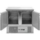 YATO YG-05270 Kétajtós rozsdamentes hűtőasztal rozsdamentes tetővel 700-as széria 240L 900x700x870mm