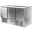 YATO YG-05290 Háromajtós rozsdamentes hűtőasztal rozsdamentes fedéllel 700-as széria 368L 1365x700x876mm