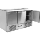 YATO YG-05290 Háromajtós rozsdamentes hűtőasztal rozsdamentes fedéllel 700-as széria 368L 1365x700x876mm