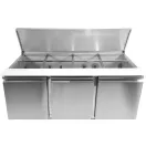 YATO YG-05290 Háromajtós rozsdamentes hűtőasztal rozsdamentes fedéllel 700-as széria 368L 1365x700x876mm