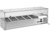 YATO YG-05320 Hűtőasztalra felszerelhető rozsdamentes hűtött vitrin 5x1/4 GN 1200x335x435mm
