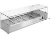 YATO YG-05321 Hűtőasztalra felszerelhető rozsdamentes hűtött vitrin 6x1/4 GN 1400x335x435mm