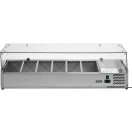 YATO YG-05321 Hűtőasztalra felszerelhető rozsdamentes hűtött vitrin 6x1/4 GN 1400x335x435mm