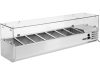 YATO YG-05322 Hűtőasztalra felszerelhető rozsdamentes hűtött vitrin 7x1/4 GN 1500x335x435mm