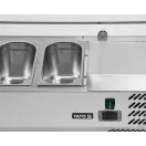 YATO YG-05330 Hűtőasztalra felszerelhető rozsdamentes hűtött vitrin 6x1/3 GN 1400x395x435mm