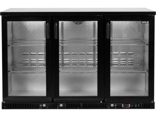 YATO YG-05360 Három üvegajtós palackhűtő fekete 1350x515x910mm