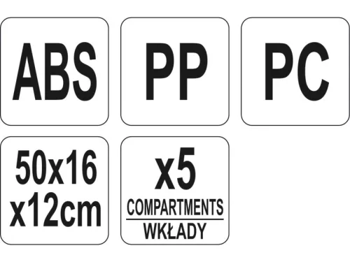 YATO YG-07080 GASTRO Alapanyag tároló 5 részes zárható tetővel
