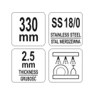 YATO YG-07136 GASTRO Koktél kanál 330 mm inox