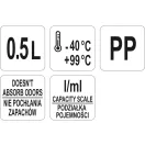 YATO YG-07282 GASTRO Műanyag mérőkancsó 500 ml