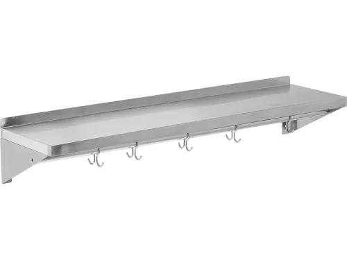 YATO YG-08937 Fali polc peremezve akasztóhorgokkal rozsdamentes 1200X300X180mm