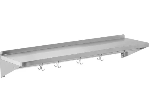 YATO YG-08938 Fali polc peremezve akasztóhorgokkal rozsdamentes 1500X300X180mm