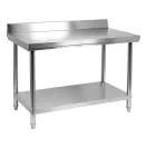 YATO YG-09020 GASTRO Inox munkaasztal alsó polccal hátsó felhajtással
