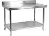 YATO YG-09021 GASTRO Inox munkaasztal alsó polccal hátsó felhajtással