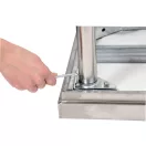 YATO YG-09022 GASTRO Inox munkaasztal alsó polccal hátsó felhajtással