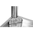 YATO YG-09022 GASTRO Inox munkaasztal alsó polccal hátsó felhajtással