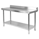 YATO YG-09023 GASTRO Inox munkaasztal alsó polccal hátsó felhajtással