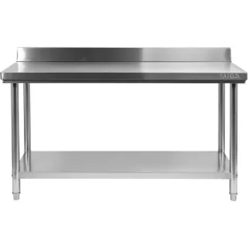   YATO YG-09024 GASTRO Inox munkaasztal alsó polccal hátsó felhajtással