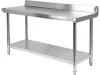 YATO YG-09025 GASTRO Inox munkaasztal alsó polccal hátsó felhajtással