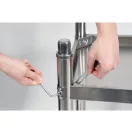 YATO YG-09025 GASTRO Inox munkaasztal alsó polccal hátsó felhajtással