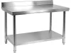 YATO YG-09034 GASTRO Inox munkaasztal alsó polccal hátsó felhajtással