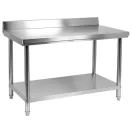 YATO YG-09034 GASTRO Inox munkaasztal alsó polccal hátsó felhajtással