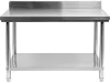 YATO YG-09035 GASTRO Inox munkaasztal alsó polccal hátsó felhajtással