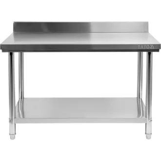   YATO YG-09035 GASTRO Inox munkaasztal alsó polccal hátsó felhajtással