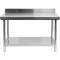 YATO YG-09035 GASTRO Inox munkaasztal alsó polccal hátsó felhajtással
