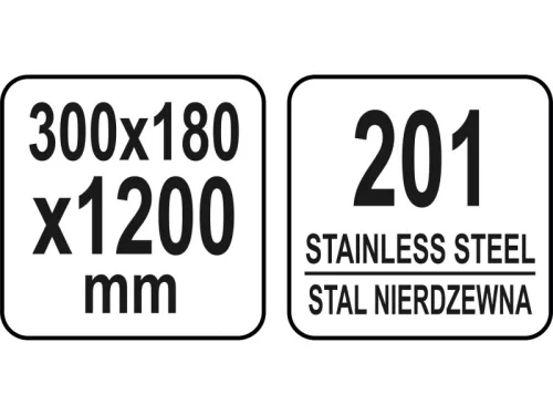 YATO YG-09041 GASTRO Inox falipolc 1200 x 300 x 180 mm