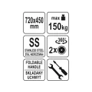 YATO YG-09080 GASTRO Áruszállító kocsi 150 kg inox