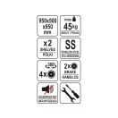 YATO YG-09095 GASTRO Zsúrkocsi 2 polcos