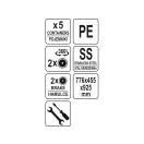 YATO YG-09101 GASTRO Konyhai kocsi 5 tároló, 3 polc