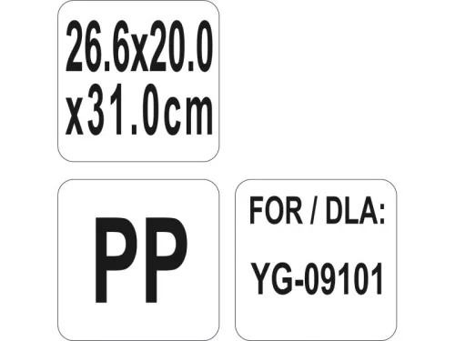 YATO YG-09106 GASTRO Műanyag tároló konyhai kocsihoz 260 x 200 x 310 mm
