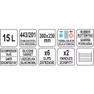 YATO YG-09201 GASTRO Ételszállító badella dupla falú 15 liter inox