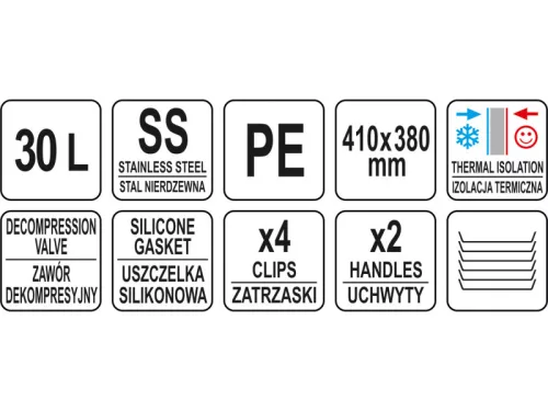 YATO YG-09226 GASTRO Ételszállító badella 30 liter műanyag