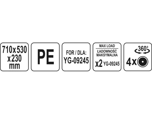 YATO YG-09246 GASTRO Görgős platform thermoládához