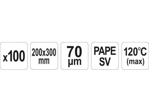 YATO YG-09337 GASTRO Sous vide főzhető vákuumtasak 200 x 300 mm (100 db)