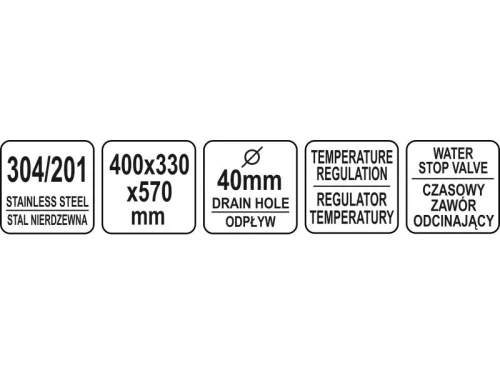 YATO YG-10010 GASTRO Fali kézmosó térdkapcsolóval inox