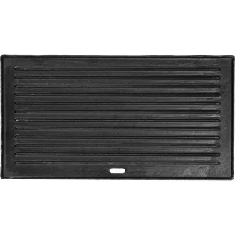   YATO YG-20020 Öntöttvas sütőlap gázgrillekhez, sima és barázdált felülettel 220x410mm