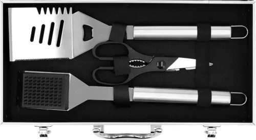 YATO YG-20111 BBQ készlet táskában, 7db-os, S/S